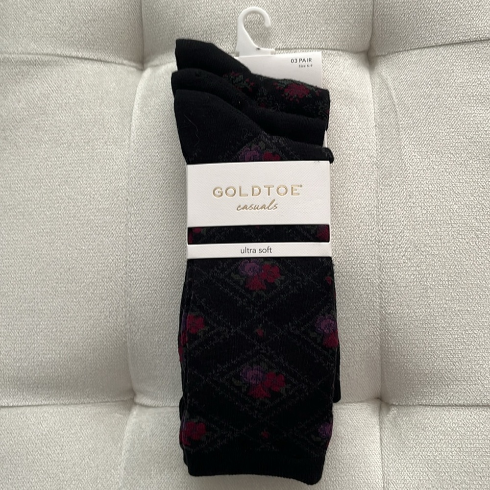 Gold Toe, Ultra Soft Socks, 3 Pairs